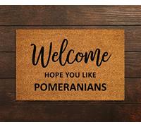 Traqunn Welcome Hope You Like Pomeranians Doormat,Welcome Pomeranians Door Mat,Pomeranians Doormat,Welcome Funny Doormats,Welcome Dog Breed Mats 36X24 In