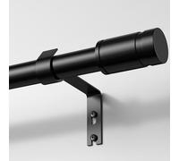 TRAROD Black Curtain Pole for Windows, 81-315 cm Curtain Poles Set with Brackets and Finials, 16mm Diamete Metal Window Curtain Rod, Easy Install Decorative Curtain Pole for Bedroom, Living Room