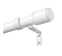 TRAROD Curtain Pole 79-325 cm, Curtain Rail Extendible 25 mm Diameter, Maximum Load 15 kg, Curtain Pole White for Bedroom, Living Room, Kitchen