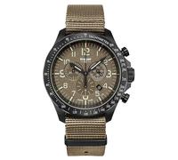 Traser 109459 Men's Analogue Quartz Watch with Textile Strap, Khaki, Bracelet