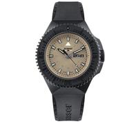 Traser 109861 Men's Analogue Quartz Watch with Rubber Strap, Black/Sand, Strap