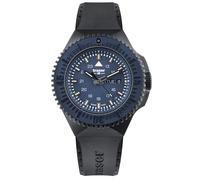 Traser Men's Analogue Quartz Watch with Rubber Strap 109857, Black-Blue, Strap.