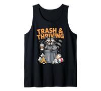 Trash and Thriving Raccoon Chaos Humor Tank Top