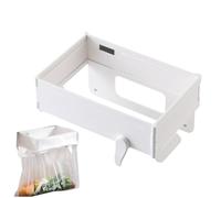 Trash Bag Holder | Foldable Waste Storage Frame 7.28 x 4.92 x 1.97 Inch with Adhesive Loop Camping Garbage Bag Holder for Cupboards, Closet, Restaurant, Apartment, Hotel,