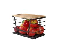 Trash Bag Holder, Kitchen Organizer, Stackable Wall Mount Design with Wood Lid 10 Inches, Compact and Space Saving Design Laundry Storage for Bathroom, Pantry, Rv, Dorm + White
