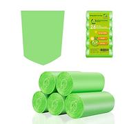 Trash Bags Biodegradable, Small Trash bags Recycling & Degradable Garbage Bags Compostable Bags Strong Rubbish Bags Wastebasket Liners Bags for Kitchen Bathroom Office Car (2.6 Gal Green)