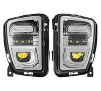 TRASH BIN Car Front Bumper Fog Lamp For Dodge For Ram 1500 2013-2018 Car LED Fog Lights Front Bumper DRL Driving Lamps 68104821AC 68104820AC(Chrome)