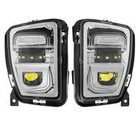 TRASH BIN Car Front Bumper Fog Lamp For Dodge For Ram 1500 2013-2018 Car LED Fog Lights Front Bumper DRL Driving Lamps 68104821AC 68104820AC(Chrome)