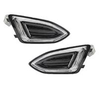 TRASH BIN Car Front Bumper Fog Lamp For F&ord For Edge US Model 2015-2018 Car LED DRL Headlights Fog Cover Frame Grille Day(Pair)