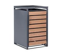 Trash Bin Cover 240 L POLICORO Metal Dark Grey