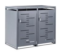 Trash Bin Cover 480 L PERISSA Metal Dark Grey