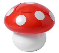 Trash Bin Cover Desktop Shaped Can Red with Abs Mushroom Mini Waste