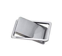 Trash Bin Flap Cover - Built-in Countertop Recessed Trash Can Lid, Stainless Steel Kitchen Garbage Grommet Swing Lid, Rectangular
