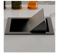 Trash Bin Flap Cover， Countertop Recessed Trash Can, Stainless Steel Built-in Swing Flip Garbage Can, Kitchen Trash Bin Embedded Trash Chute(Grijs,Single lid)