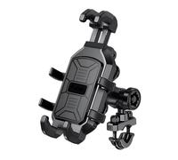 TRASH BIN Handlebar Phone Mount Motorcycle Phone Holder Motorbike Handlebar Mobile Stand Anti-Shake Navigation Bracket(Handlebar black)