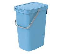 Keden Systema Q Sorting Waste Bin 12L Recycling Bin Separation Segregation Lidded with Handle Hanging Dustbin Garbage Can Slim Paper Glass Plastic Metal (Blue)