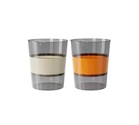 Trash Bin Wastebasket Color-coordinated Round Plastic Material Suitable for Living Room, Bedroom, Bathroom Waste Paper Basket Two Packs White and Orange Garbage Can