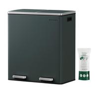 Trash Can, 58.5x36x65cm, Greenish Grey