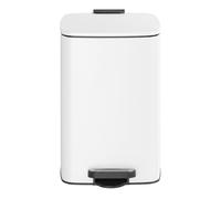 Trash Can, 8-Gallon 30L Trash Bin, Stainless Steel Kitchen Garbage Can, Cloud White / 5.2-Gallon (20 L)