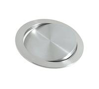 Trash Can Balance Flap Cover Garbage Can Rotating Top Lid Countertop Built-in Kitchen Round Waste Bin Lid, Brushed Surface Stainless Steel Chute Cover,Gold