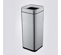 Trash Can Bin No cover Open Rectangular Rubbish Recycle Bin, 430 stainless steel Dustbin 8L/15/20L/25L/30L For Kitchen Bathroom Living room Bedroom Office