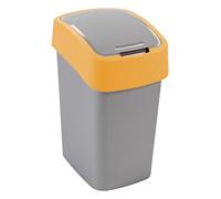 Trash Can Curver 25L Gray Orange Flip Bin Recycling Lid 190169