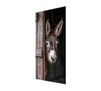 Trash Can Decal - Donkeys PVC Self Adhesive Outdoor Sticker | Removable Bin Wrap, Waterproof Decorative Cover | Sun Resistant Scratch Resistant Sticker for Street Garden Yard Home