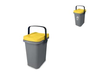 Trash Can Ecosystem 7 Liters With Handle Yellow Stefanplast