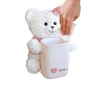 Trash Can for Car,Cute Plush Bear Organizer - Plush Doll Tissue Holder in Car - for SUV RV Sedan Automotive Interior Center Console Travel Road Trip Men Women Driver