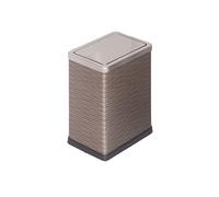 Trash Can Kitchen Home Square Stainless Steel Crevice Shaking Lid Creative Fashion Leather Living Room Bedroom Bathroom
