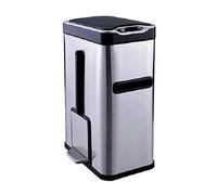 Trash Can Kitchen Smart Trash Can Bathroom Automatic Cover Tissue Holder Toilet Brush Multifunctional 3 in 1 Stainless Steel Waste Container 7L