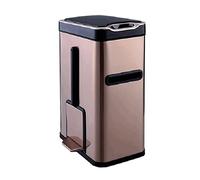Trash Can Kitchen Smart Trash Can Bathroom Automatic Cover Tissue Holder Toilet Brush Multifunctional 3 in 1 Stainless Steel Waste Container 7L