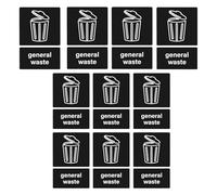 Trash Can Labels - Waterproof Sorting Decals, Self-Adhesive Bin Markers | Recycle Symbol with Clear Icons for Indoor Kitchen, Outdoor Garbage Cans, Officess Waste Management, Utility Space Setup