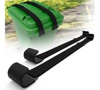 Trash Can Lid Lock For Animals Adjustable Garbage Can Strap Lock No Drilling Garbage Lock Outdoor Universal Trash Cord Strap Against Raccoons Tipp Furniture Protector Frosted by (Black, 12x17x5cm)