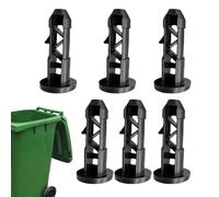 Trash Can Lid Plugs - Waste Bin Hinge Pin Set with 6 Durable Latch Plugs for 240L Trash Cans | Garbage Bin Replacement Fittings for Public Use in Parks, Schools, Subway Stations, Train Platforms