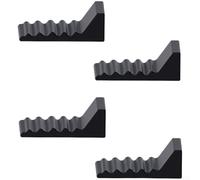 Trash Can Non Slip Pad Silicone Bumper Wall Floor Guard Anti Movement Sticker for Rubbish Bin Security 4 Pieces Dark Grey 5x3.5x1.7cm(Set Of 4 Black)