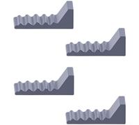 Trash Can Non Slip Pad Silicone Bumper Wall Floor Guard Anti Movement Sticker for Rubbish Bin Security 4 Pieces Dark Grey 5x3.5x1.7cm(Set Of 4 Gray)