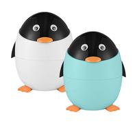 Trash Can, Penguin Animal Waste Bin, Compact Cute Basket Design, Durable Construction, Swing Lid Feature, 1 Piece, for Home, Bedroom, Under Desk, Tabletop, Car, Kitchen, 12.2x11.02x13.78inch,