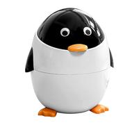 Trash Can, Penguin Waste Bin, 12.2x11.02x13.78 Inches Animal Basket, Compact Lightweight Design with Cute Detailing, Small Container for Home Bedroom Under Desk Tabletop Car Kitchen Bathroom