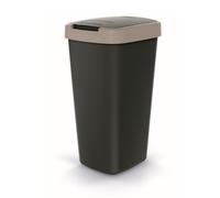 Trash Can Recycling Waste Bin 25L Sorting Lid Space Saving 5 Colours Solid Slim