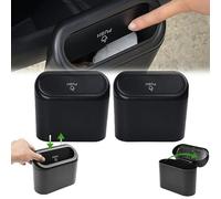 Trash Can Small Car Garbage Can - Mini Auto Dustbin Garbage Organizer, Car Garbage Trash Can Storage for Front Back Seat Accessories (2PCS)