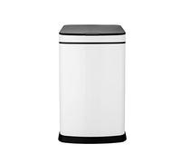 Trash Can Smart Induction Trash Cans for Kitchen, Large Household Trash Cans with Cover, Large Capacity Electric Trash Basket, 12L/15L Bathroom Trash Can(White,