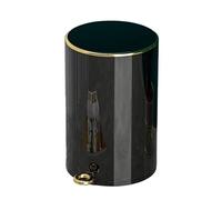 Trash Can Waste Bin Round Pedal Bin Trash Can Dustbin For Bathroom Bedroom Office Steel Pedal Inner Bucket Waste Basket Garbage Can
