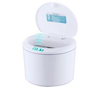 Trash Can - Wastebasket | Garbage Container | 3 L Smart Sensor Waste Can | Bathroom Waste Basket | Trash Bin with Lid | USB Rechargeable Desktop Storage Bin Tissue Box for Kitchen, Toilet, and Bedroom