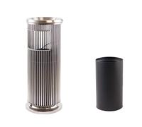 Trash Can with Ashtray, Outdoor Rubbish Dustbin for Hotel KTV Elevator Kitchen, Large Vertical Waste Bin with Separate Ashtray