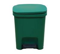Trash Can With Lid - 24.5x24x30cm PP Step-On Dustbin | Slim Anti-Slip Pedal Trashs Bin | Invisible Bag Loop | Raised Bottom Easy Cleaning | Lightweight Durable Waste Container For Home Office Use