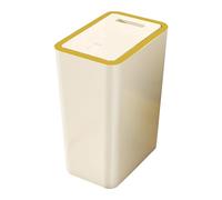 Trash Can with Lid | Rectangular Push-Type Wastebasket Trash Cans,Large Capacity Sealing Waste Basket for Bathroom, Craft Room, Bedroom, Powder Room