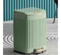 Trash Can with Step Pedal and Inner Bucket - High Capacity Garbage Can with Lid for Home and Office, Ideal for Bathroom Use