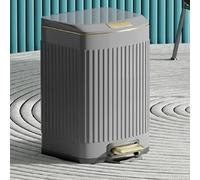 Trash Can with Step Pedal and Inner Bucket - High Capacity Garbage Can with Lid for Home and Office, Ideal for Bathroom Use