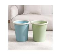Trash Cans Two Trash Cans Without Lid Round Plastic with Pressure Ring Suitable for Living Room, Bedroom, Kitchen, Etc. Small/Medium/Large Rubbish Bin(Large)